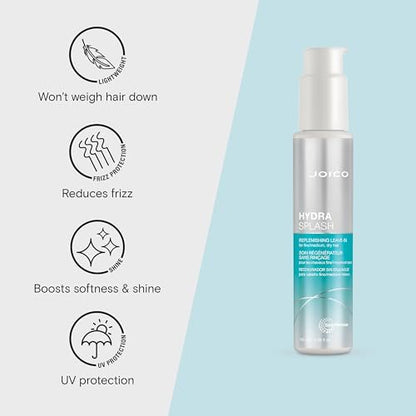 Joico HydraSplash Replenishing Leave-In Conditioner for Fine, Medium, Dry Hair - Boost Shine & Softness, Tame Frizz & Hydrate with Sea Kelp & Coconut Water - 3.38 Fl Oz Avelisse