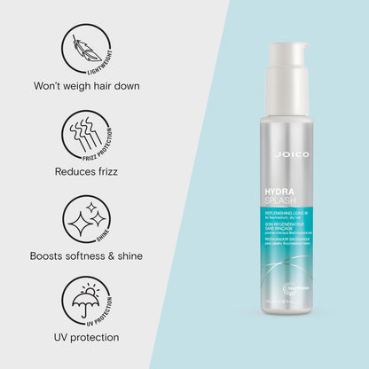 Joico HydraSplash Replenishing Leave-In Conditioner for Fine, Medium, Dry Hair - Boost Shine & Softness, Tame Frizz & Hydrate with Sea Kelp & Coconut Water - 3.38 Fl Oz Avelisse