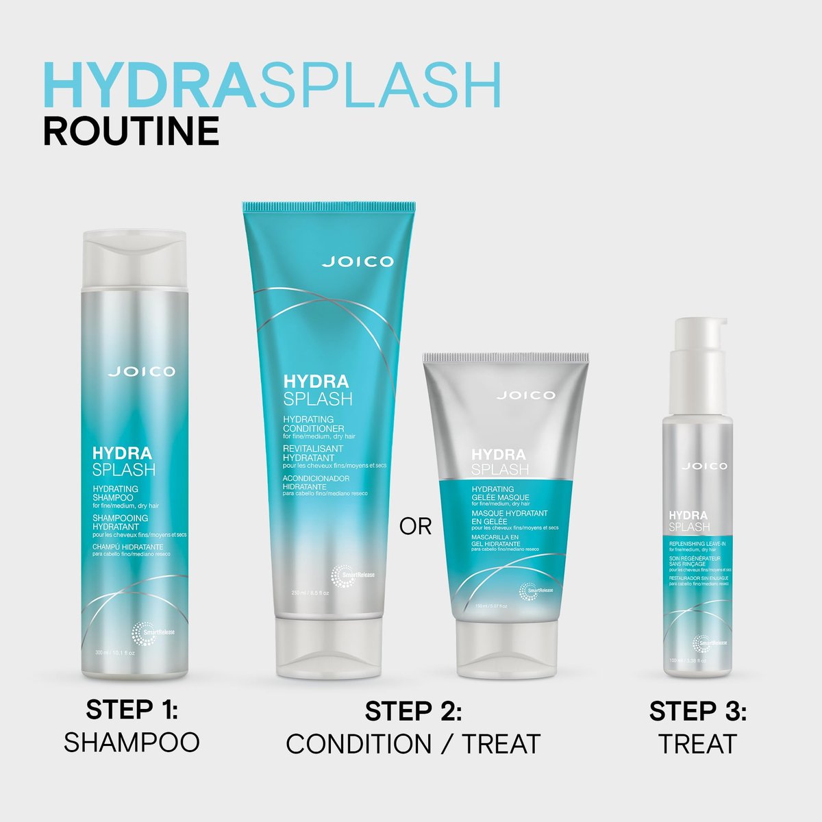 Joico HydraSplash Replenishing Leave-In Conditioner for Fine, Medium, Dry Hair - Boost Shine & Softness, Tame Frizz & Hydrate with Sea Kelp & Coconut Water - 3.38 Fl Oz Avelisse