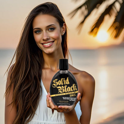 Millennium Solid Black Special Reserve 200X Tanning Lotion – Indoor/Outdoor with Advanced Silicone Bronzer & Tattoo Protection – 13.5 oz Avelisse