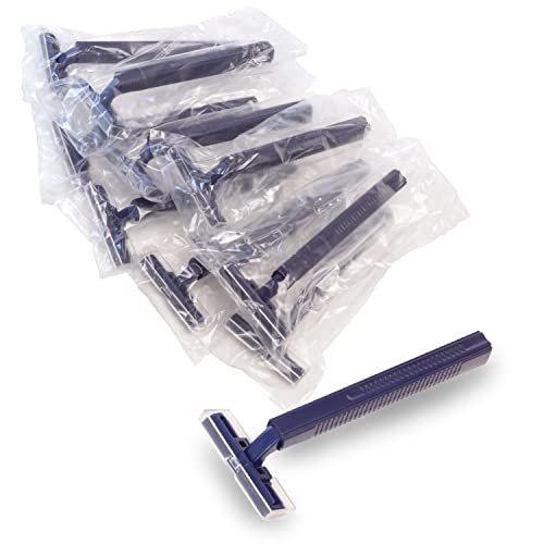 Freshscent Individually Wrapped Twin Blade Disposable Razors (144 Pack) - Bulk Case for Unisex Use Avelisse