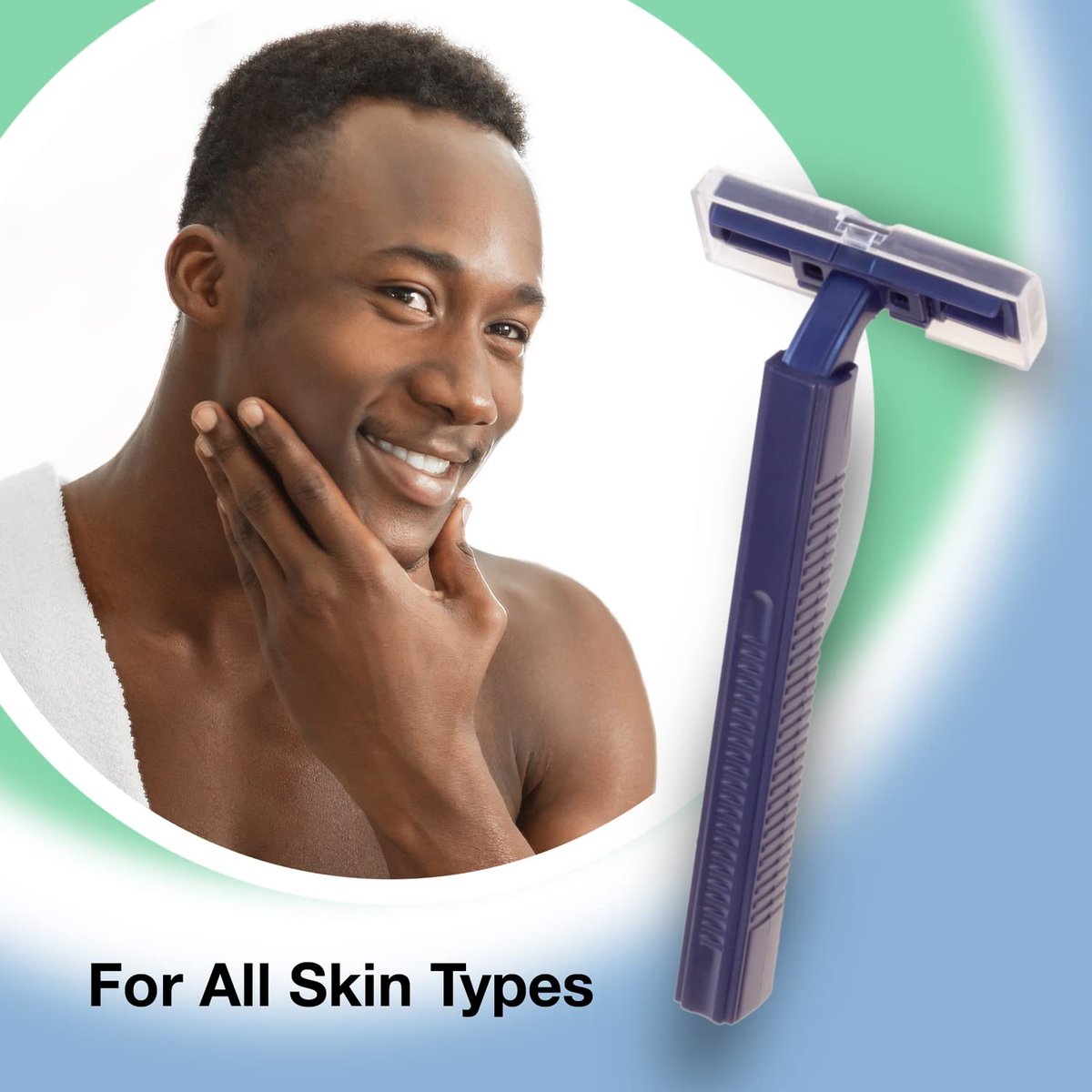 Freshscent Individually Wrapped Twin Blade Disposable Razors (144 Pack) - Bulk Case for Unisex Use Avelisse