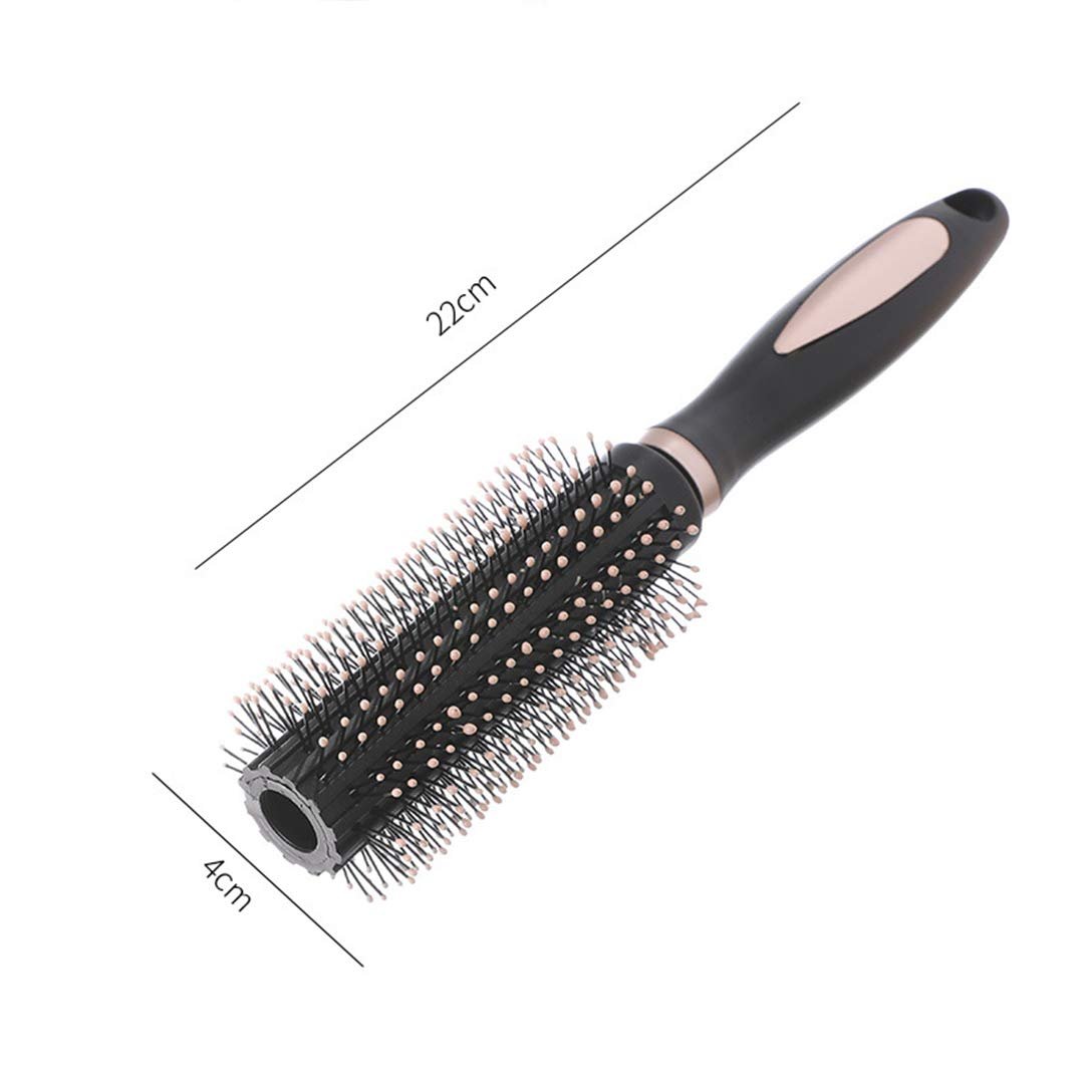 RN BEAUTY Anti-Static Hair Brush - Nylon Bristle Round Brush for Blow Drying, Detangling, and Styling - Rose Gold - görsel 3