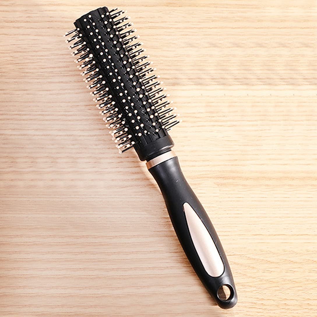RN BEAUTY Anti-Static Hair Brush - Nylon Bristle Round Brush for Blow Drying, Detangling, and Styling - Rose Gold - görsel 11