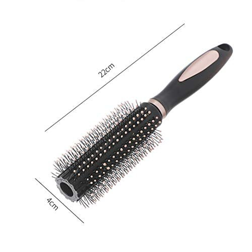 RN BEAUTY Anti-Static Hair Brush - Nylon Bristle Round Brush for Blow Drying, Detangling, and Styling - Rose Gold - görsel 4