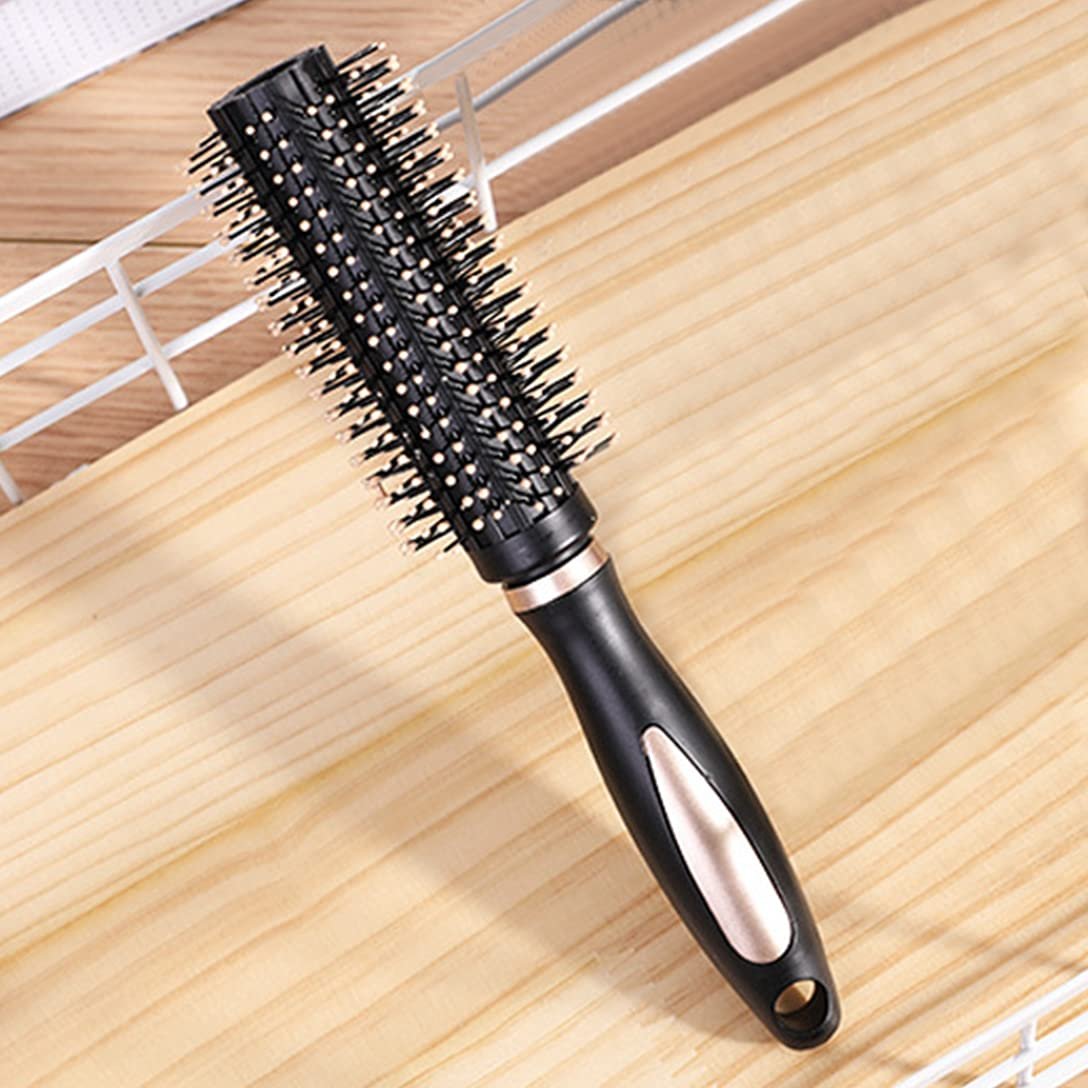 RN BEAUTY Anti-Static Hair Brush - Nylon Bristle Round Brush for Blow Drying, Detangling, and Styling - Rose Gold - görsel 9