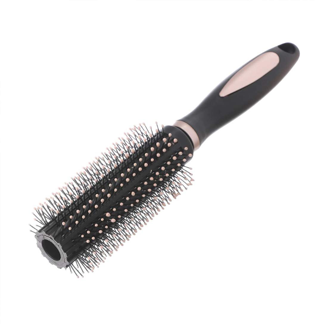 RN BEAUTY Anti-Static Hair Brush - Nylon Bristle Round Brush for Blow Drying, Detangling, and Styling - Rose Gold - görsel 1