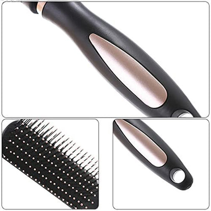 RN BEAUTY Anti-Static Massage Hair Brush - Rectangle - Rose Gold for Men, Women & Kids