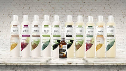 Zatik Naturals Healthy & Shiny Shampoo and Conditioner Set with Olive and Black Seed - Voluminizing & Safe for Color Treated Hair, 10.8 fl oz Each Avelisse