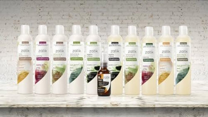 Zatik Naturals Healthy & Shiny Shampoo and Conditioner Set with Olive and Black Seed - Voluminizing & Safe for Color Treated Hair, 10.8 fl oz Each Avelisse