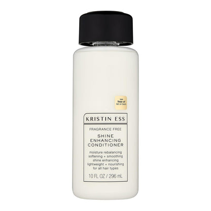 Kristin Ess Hair Fragrance Free Shine Enhancing Conditioner for Moisture, Hydration + Shine, Vegan, Paraben, Sulfate, Phthalate and Silicone Free, Gluten Free, 10 fl. oz.