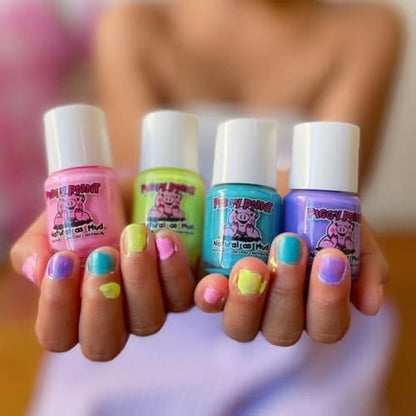Piggy Paint 100% Non-Toxic Girls Nail Polish - Safe, Chemical Free Low Odor - Funny Bunny (4-Pack) Avelisse
