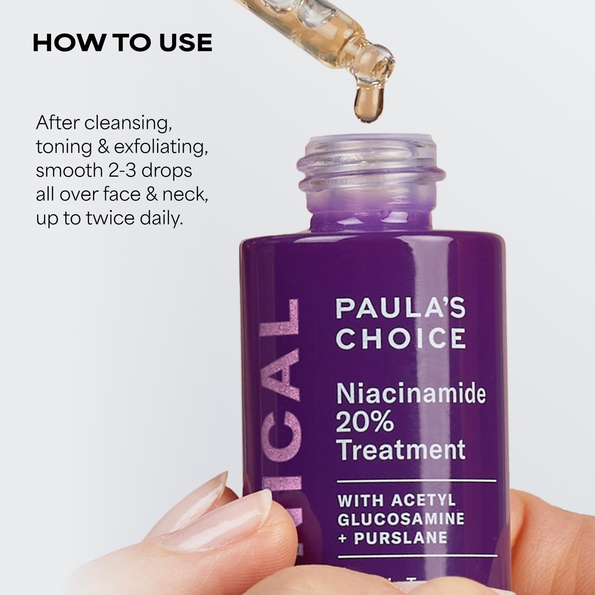 Paula's Choice CLINICAL 20% Niacinamide Vitamin B3 Concentrated Face Serum – Anti-Aging Serum for Discoloration & Large Pores, Fragrance-Free, 0.67 oz Avelisse
