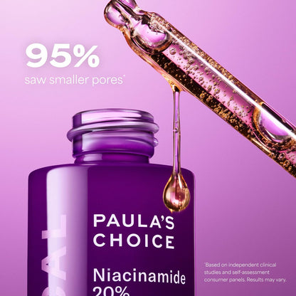 Paula's Choice CLINICAL 20% Niacinamide Vitamin B3 Concentrated Face Serum – Anti-Aging Serum for Discoloration & Large Pores, Fragrance-Free, 0.67 oz Avelisse