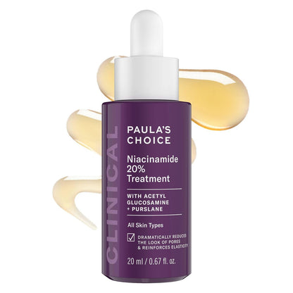 Paula's Choice CLINICAL 20% Niacinamide Vitamin B3 Concentrated Face Serum – Anti-Aging Serum for Discoloration & Large Pores, Fragrance-Free, 0.67 oz Avelisse