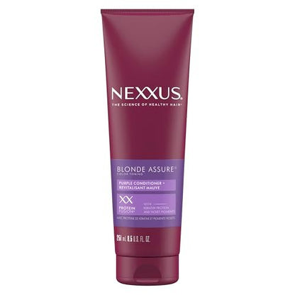 Nexxus Blonde Assure Purple Conditioner for Blonde and Bleached Hair - Keratin Infused, 8.5 oz Avelisse