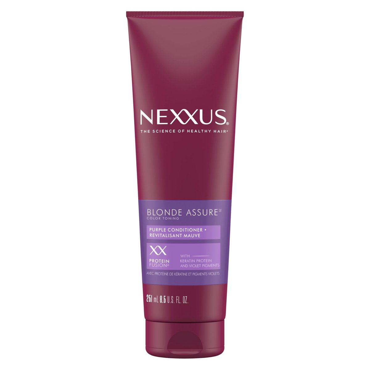 Nexxus Blonde Assure Purple Conditioner for Blonde and Bleached Hair - Keratin Infused, 8.5 oz Avelisse
