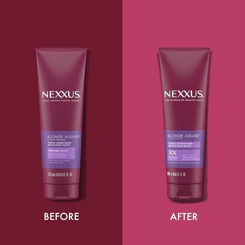Nexxus Blonde Assure Purple Conditioner for Blonde and Bleached Hair - Keratin Infused, 8.5 oz Avelisse