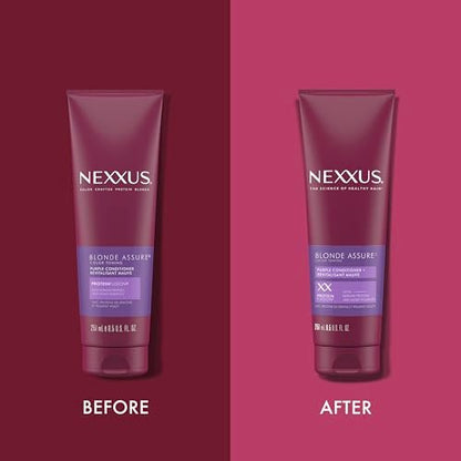 Nexxus Blonde Assure Purple Conditioner for Blonde and Bleached Hair - Keratin Infused, 8.5 oz Avelisse