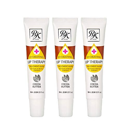 Ruby Kisses Hydrating Lip Therapy Treatment Gloss Cocoa Butter (3-Pack) - 24k Rose Gold