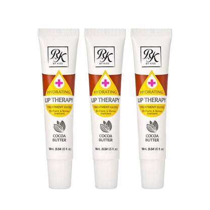 Ruby Kisses Hydrating Lip Therapy Treatment Gloss Cocoa Butter (3-Pack) - 24k Rose Gold
