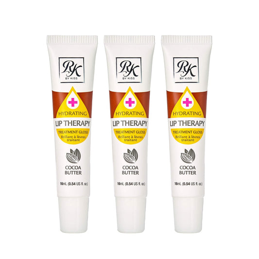 Ruby Kisses Hydrating Lip Therapy Treatment Gloss Cocoa Butter (3-Pack) - 24k Rose Gold