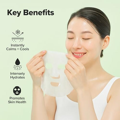 Beauty of Joseon Centella Asiatica Calming Mask – Daily Moisturizing & Soothing Cica Sheet Mask for All Skin Types (10 Sheets)