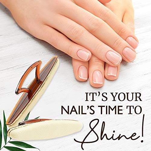 SuperNail Winning Nails 7" Chamois Nail Buffer – High-Shine Nail Polishing for Natural Nails, 2 Pack Avelisse
