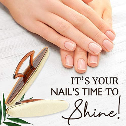 SuperNail Winning Nails 7" Chamois Nail Buffer – High-Shine Nail Polishing for Natural Nails, 2 Pack Avelisse