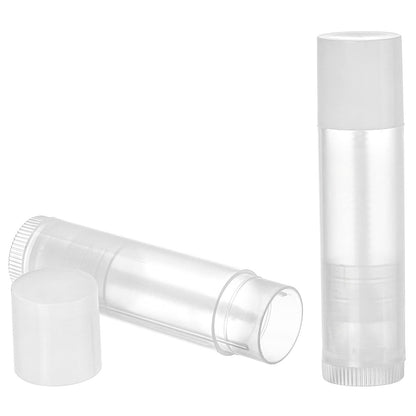 Bekith 100 Pack 5.5ml Empty Lip Balm Tubes – Clear Acrylic Containers with White Caps, BPA-Free Avelisse