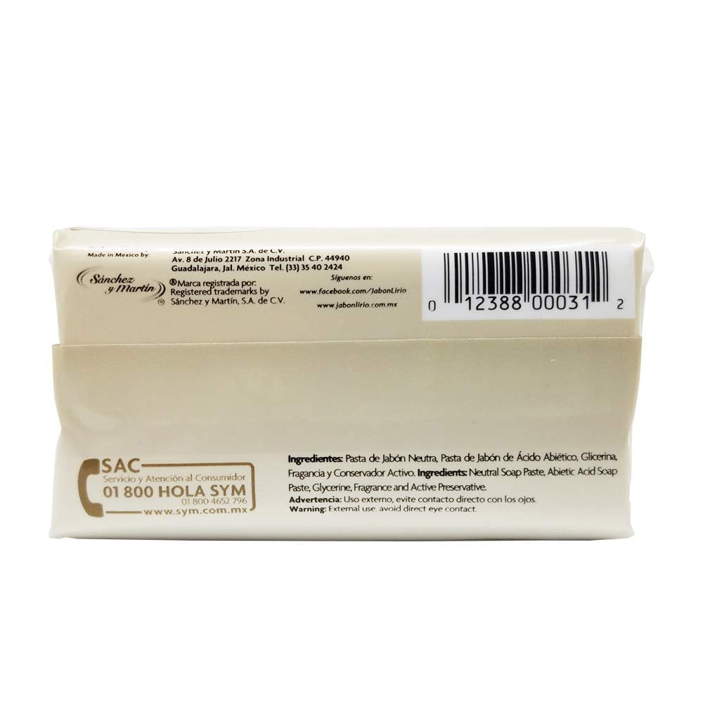 Lirio Dermatologico Bar Soap – Glycerin Enriched Antibacterial Soap for Daily Use – Suitable for All Skin Types – 5.3 oz, Pack of 6 Avelisse