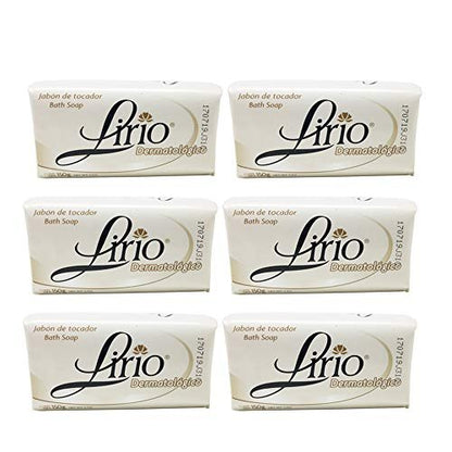 Lirio Dermatologico Bar Soap – Glycerin Enriched Antibacterial Soap for Daily Use – Suitable for All Skin Types – 5.3 oz, Pack of 6 Avelisse