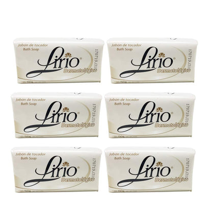 Lirio Dermatologico Bar Soap – Glycerin Enriched Antibacterial Soap for Daily Use – Suitable for All Skin Types – 5.3 oz, Pack of 6 Avelisse