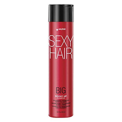 SexyHair Big Boost Up Volumizing Shampoo with Collagen - 10.1 oz - SLS & SLES Sulfate Free for All Hair Types Avelisse