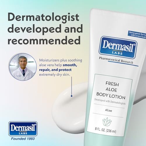 Dermasil Body Lotion Aloe 3-Pack – Non-Greasy, Fast-Absorbing, Fresh Scent, 8 oz Each Avelisse