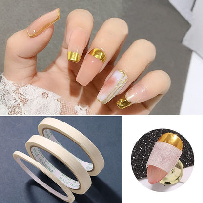 Bellecrey 3pcs/Set Nail Art Tape Roll – Adhesive Striping Tape for French Tips, Edge Guide & Creative Nail Design (3/5/12mm, 20m Each)
