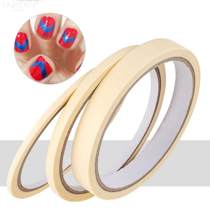 Bellecrey 3pcs/Set Nail Art Tape Roll – Adhesive Striping Tape for French Tips, Edge Guide & Creative Nail Design (3/5/12mm, 20m Each)