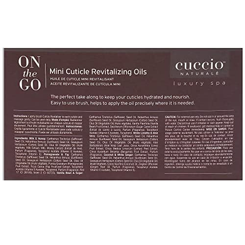 Cuccio Naturale Mini Cuticle Revitalizing Oils – Winter Hydration Repair for Dry Cuticles & Nails, Paraben-Free Spa Fragrances, Women’s Gift Set, 4 Pc - görsel 6