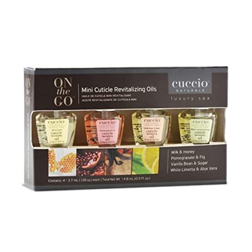 Cuccio Naturale Mini Cuticle Revitalizing Oils – Winter Hydration Repair for Dry Cuticles & Nails, Paraben-Free Spa Fragrances, Women’s Gift Set, 4 Pc - görsel 2