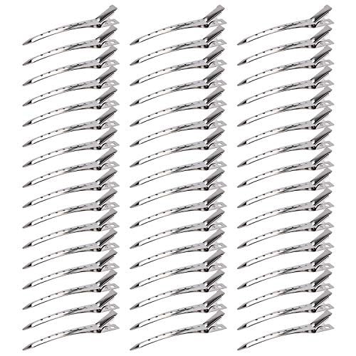 Hedume 200 Pack Duck Bill Hair Clips with Holes, 3.5" Rustproof Metal Alligator Curl Clips for Salon and Women Girls Bows DIY Accessories Avelisse