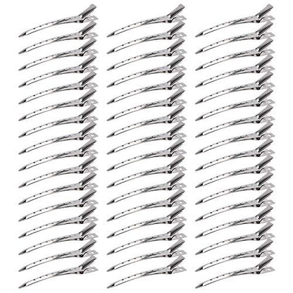 Hedume 200 Pack Duck Bill Hair Clips with Holes, 3.5" Rustproof Metal Alligator Curl Clips for Salon and Women Girls Bows DIY Accessories Avelisse