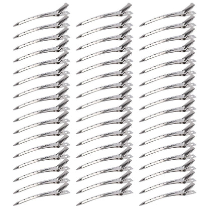 Hedume 200 Pack Duck Bill Hair Clips with Holes, 3.5" Rustproof Metal Alligator Curl Clips for Salon and Women Girls Bows DIY Accessories Avelisse