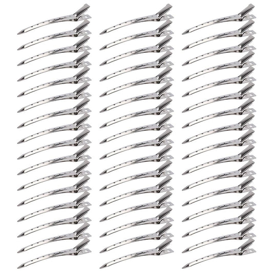 Hedume 200 Pack Duck Bill Hair Clips with Holes, 3.5" Rustproof Metal Alligator Curl Clips for Salon and Women Girls Bows DIY Accessories Avelisse
