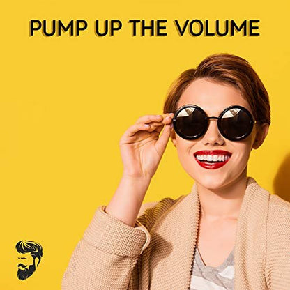 Hair Dough Quiff Roller Round Brush - Small Yellow Plastic Brush for Short Hair Volume & Styling with Wax, Clay, Beard Balm, Pomade Avelisse