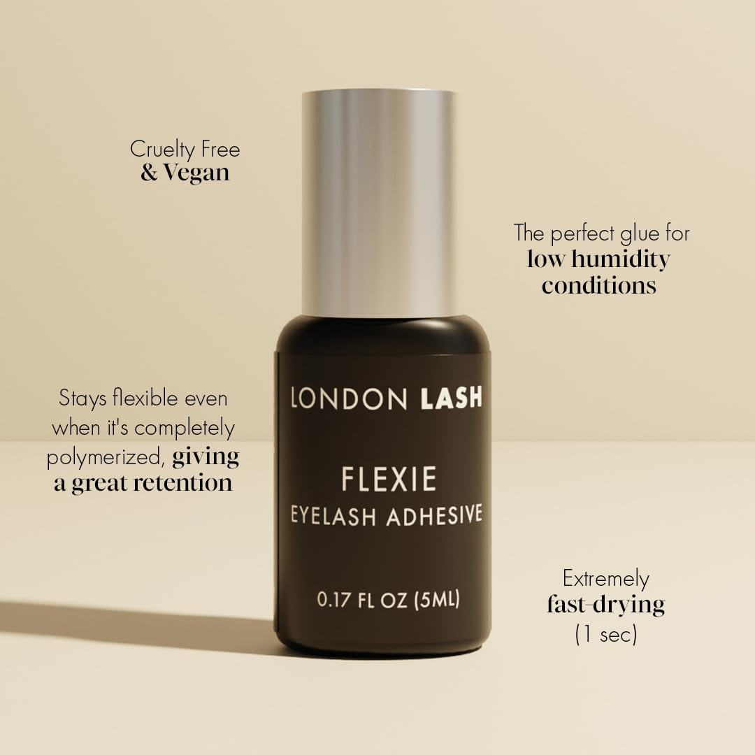 London Lash Flexie Glue for Eyelash Extensions - Syrup-Like, Strong, Fast Drying (1 Sec), Professional Use - görsel 5