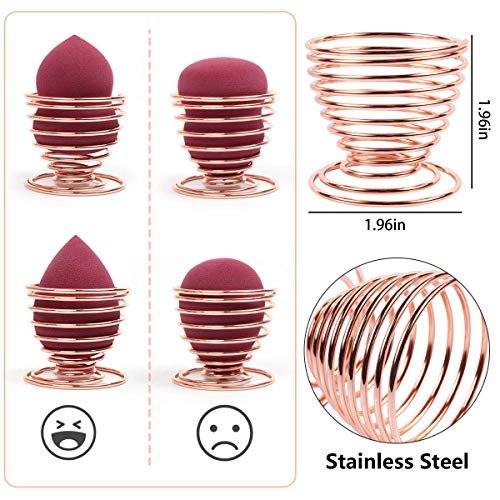Rose Gold Beauty Sponge Holder – Makeup Sponge Drying Stand & Storage Rack (1 Pack) - görsel 6