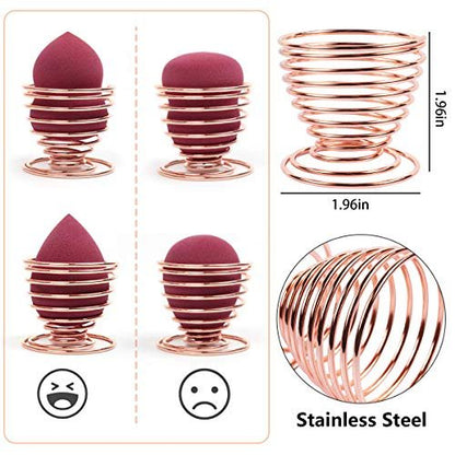Rose Gold Beauty Sponge Holder – Makeup Sponge Drying Stand & Storage Rack (1 Pack)
