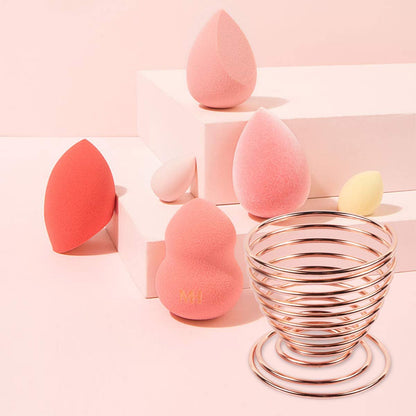 Rose Gold Beauty Sponge Holder – Makeup Sponge Drying Stand & Storage Rack (1 Pack)