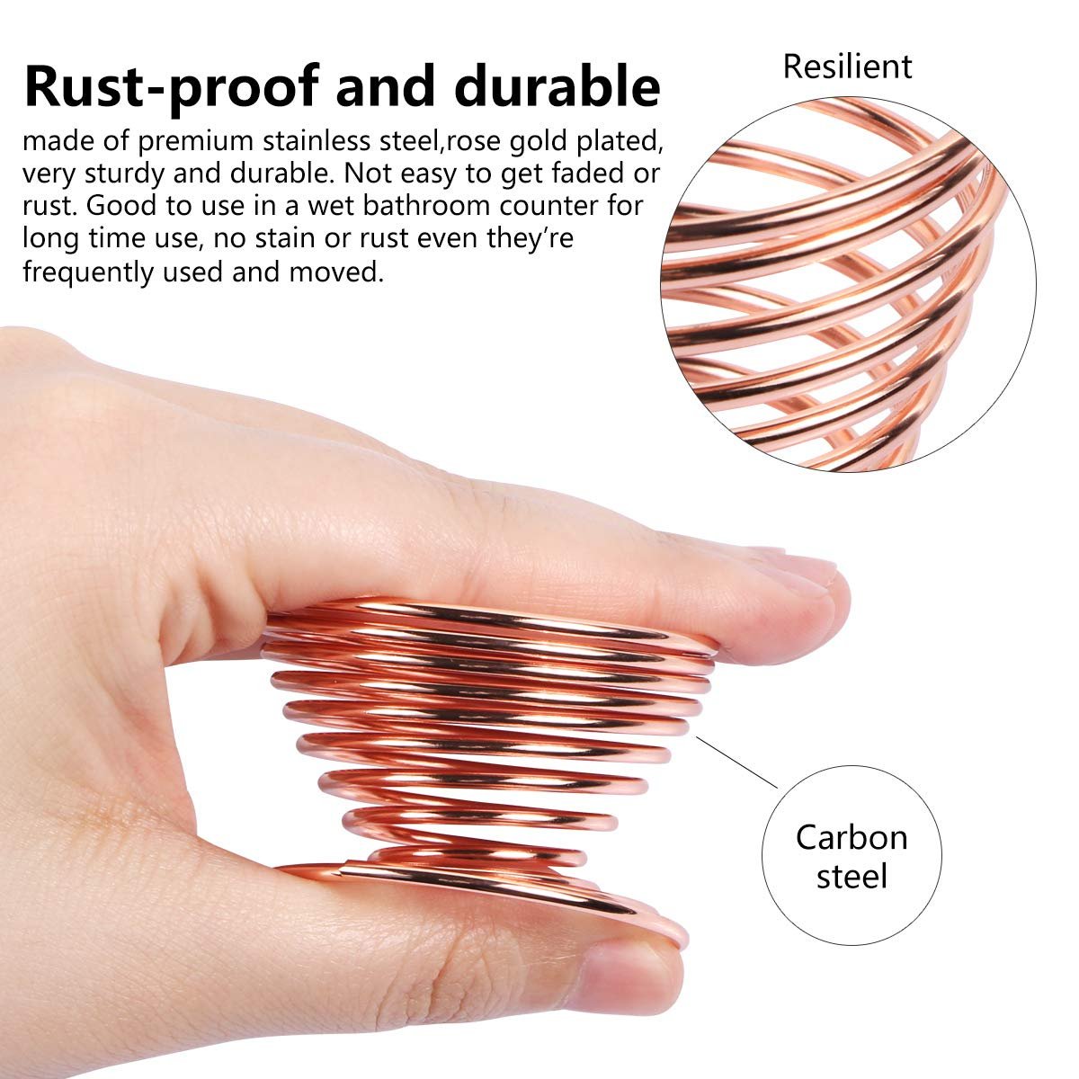 Rose Gold Beauty Sponge Holder – Makeup Sponge Drying Stand & Storage Rack (1 Pack) - görsel 7