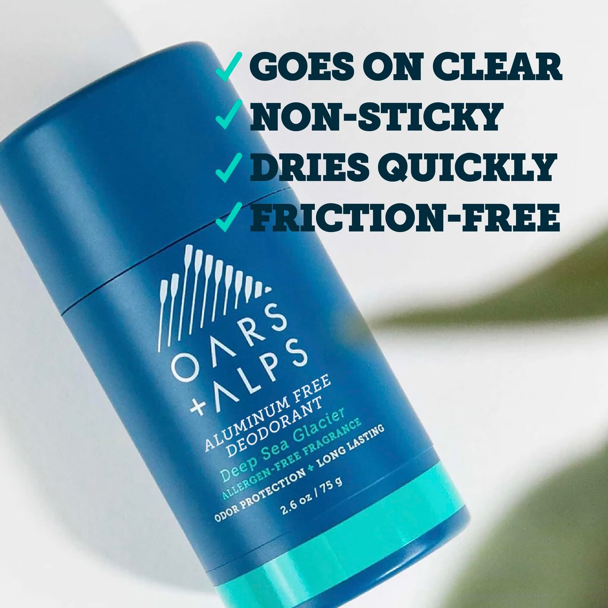 Oars + Alps Aluminum Free Deodorant for Men - Deep Sea Glacier, 2.6 oz (Pack of 2) | Long Lasting Odor Protection, No White Residue, Smooth Glide Avelisse